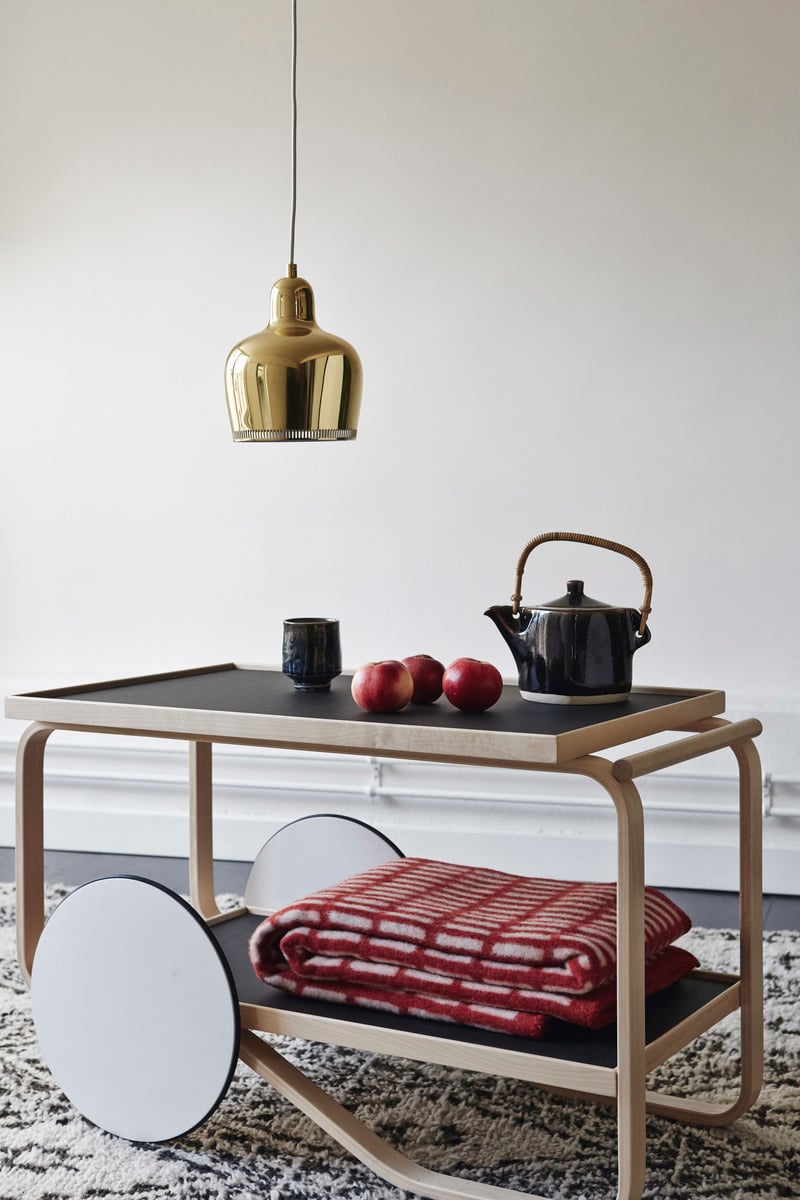Aalto tea trolley 901, black - birch