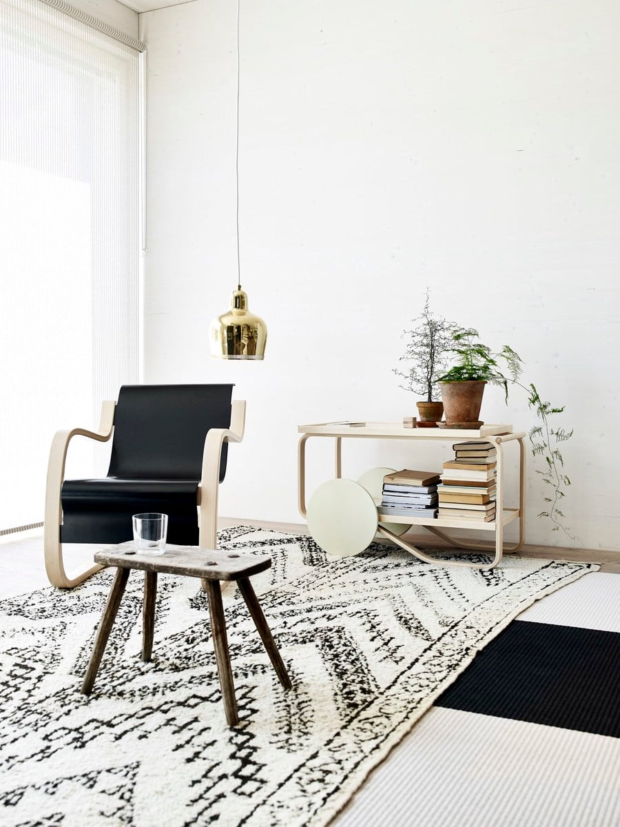 Aalto tea trolley 901, white - birch