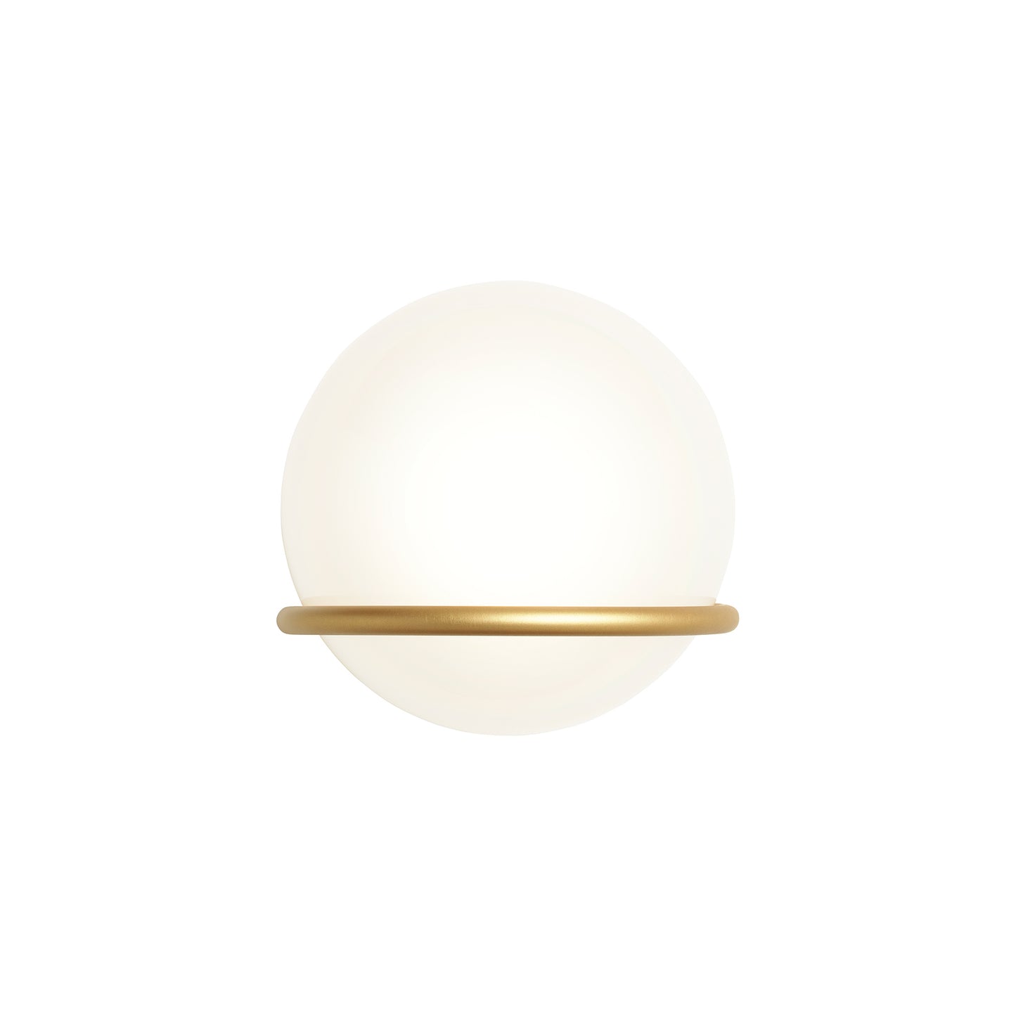 Wall Lamp Model 238/1 by Astep #1 Opaline Sphere (20cm Diameter) / Champagne Mount