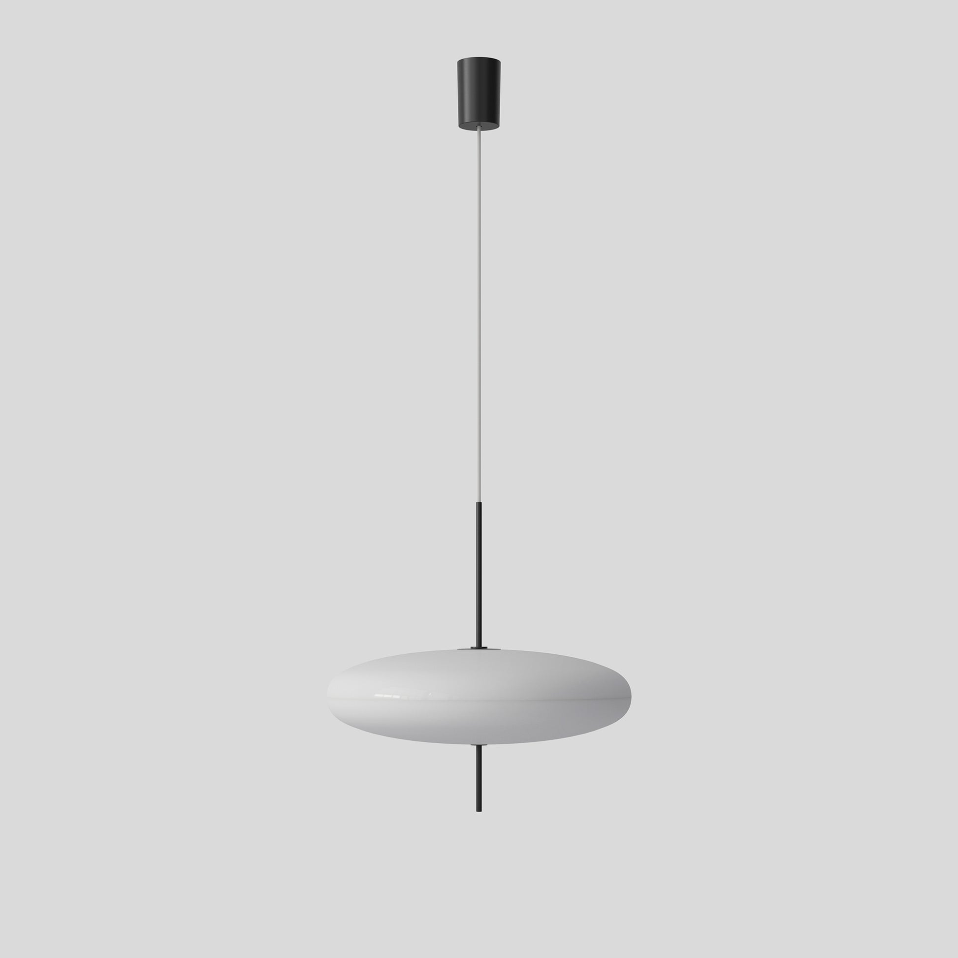 Suspension Lamp Model 2065 by Astep #White Diffuser / Black Hardware / White Cable
