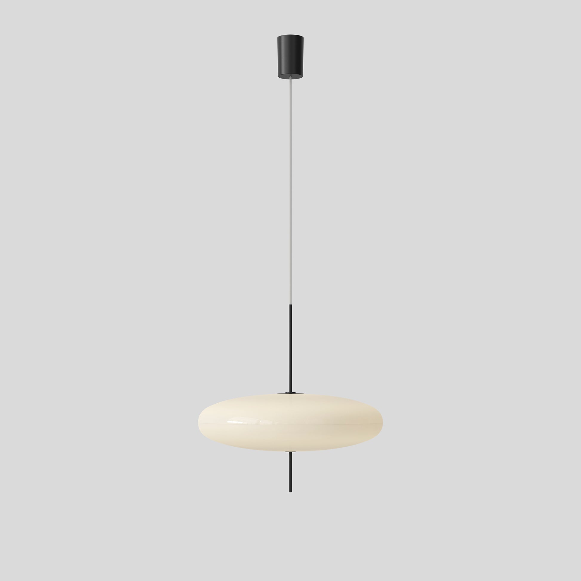 Suspension Lamp Model 2065 by Astep #White Diffuser / Black Hardware / White Cable