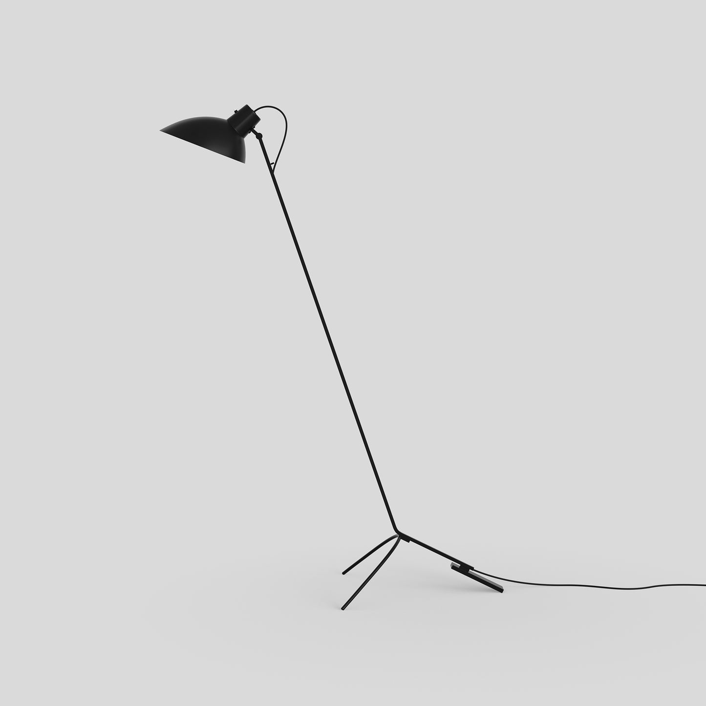 Floor Lamp Vv Cinquanta by Astep #Black Frame / Black Reflector