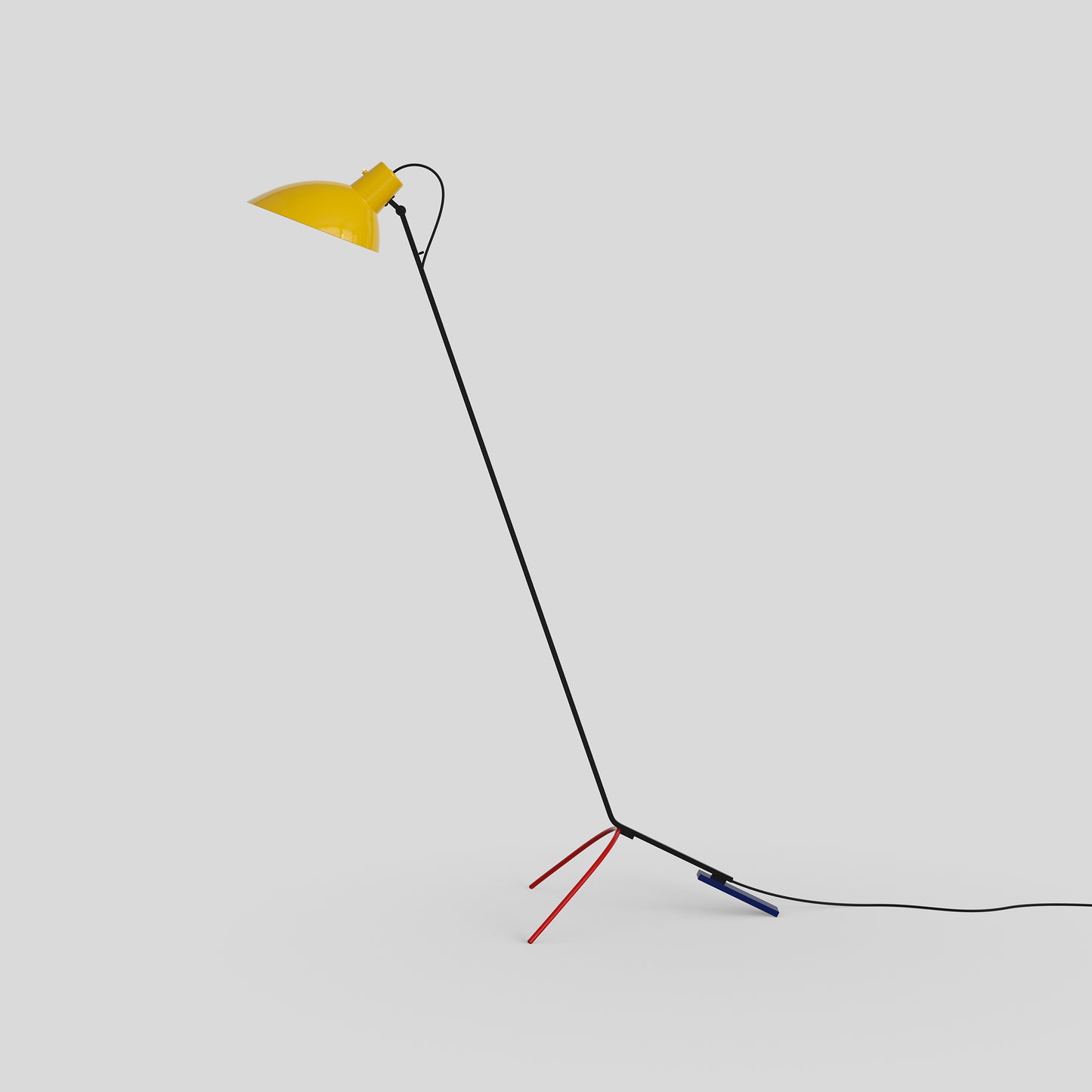 Floor Lamp Vv Cinquanta by Astep #Mondrian Frame / Yellow Reflector