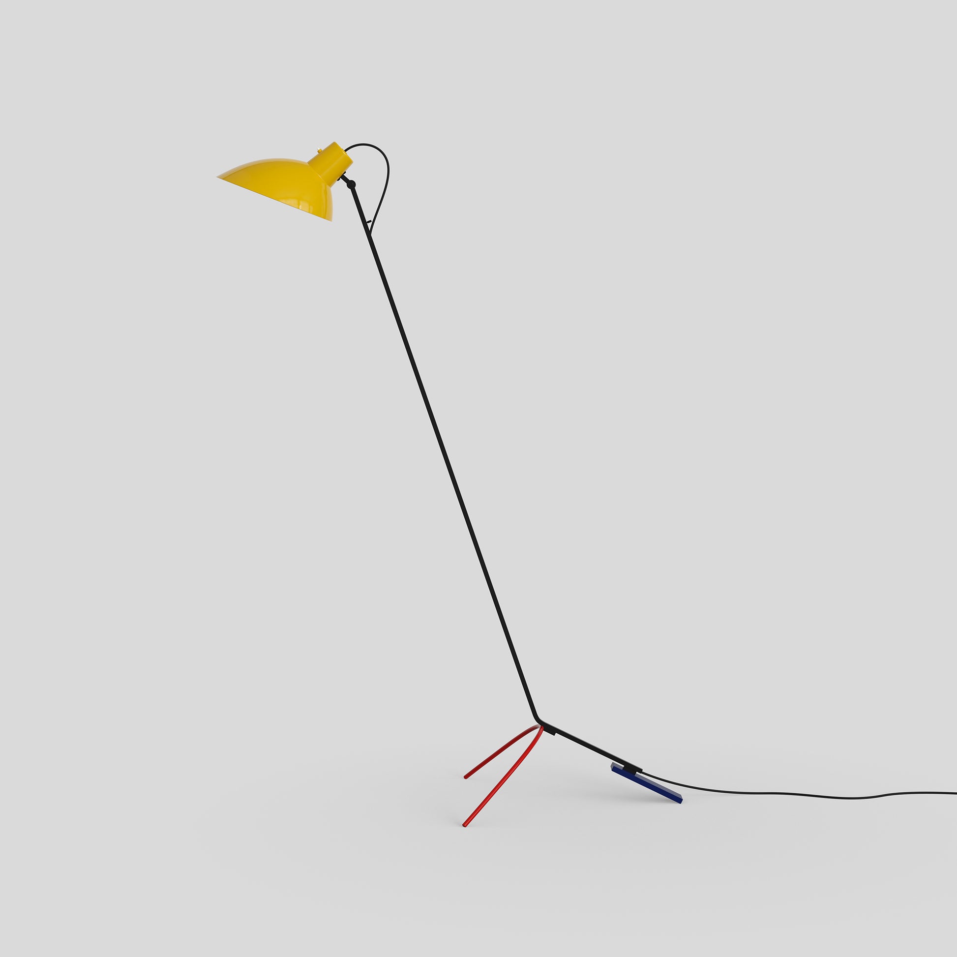 Floor Lamp Vv Cinquanta by Astep #Mondrian Frame / Yellow Reflector
