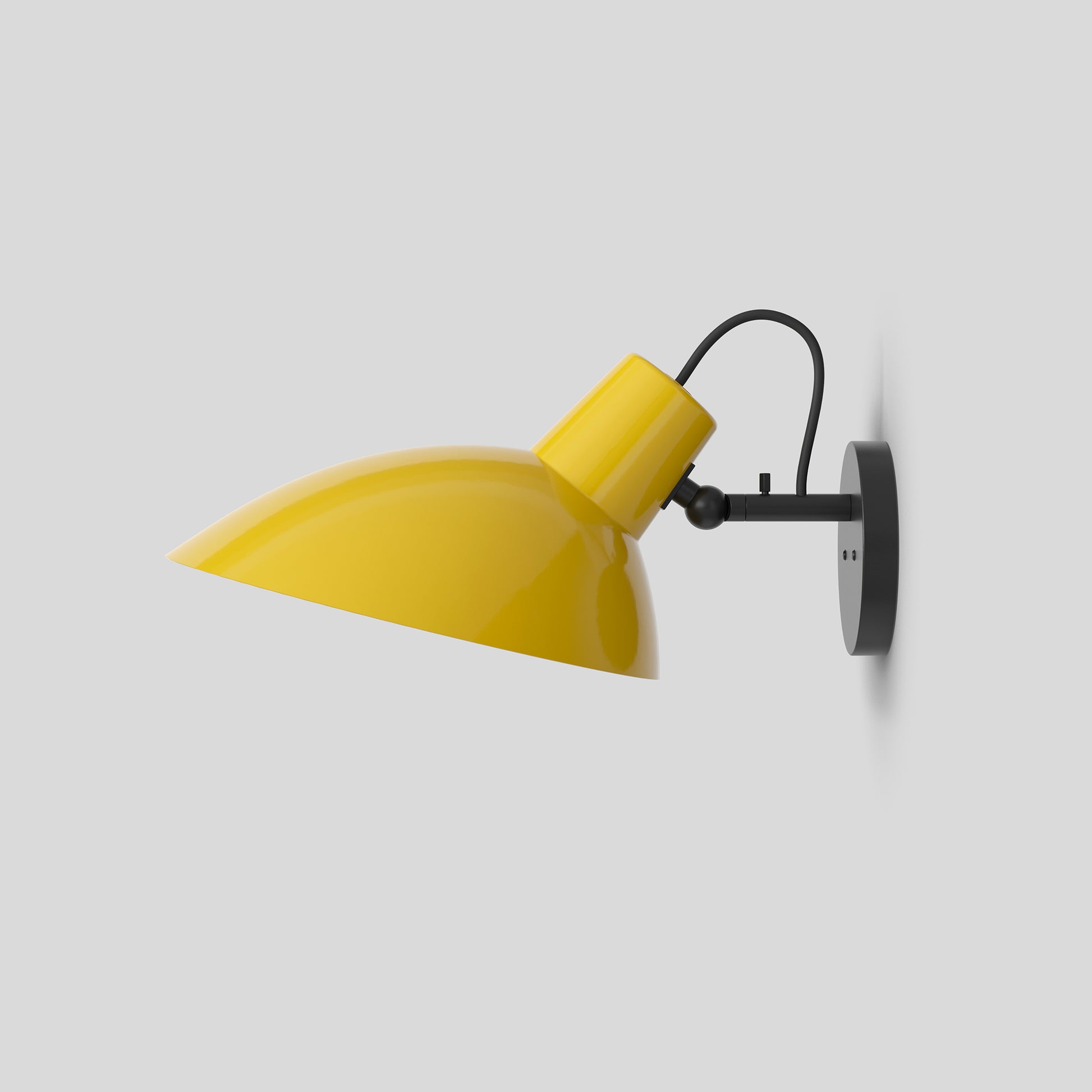 Wall Lamp VV Cinquanta by Astep #Black Mount / Yellow Reflector