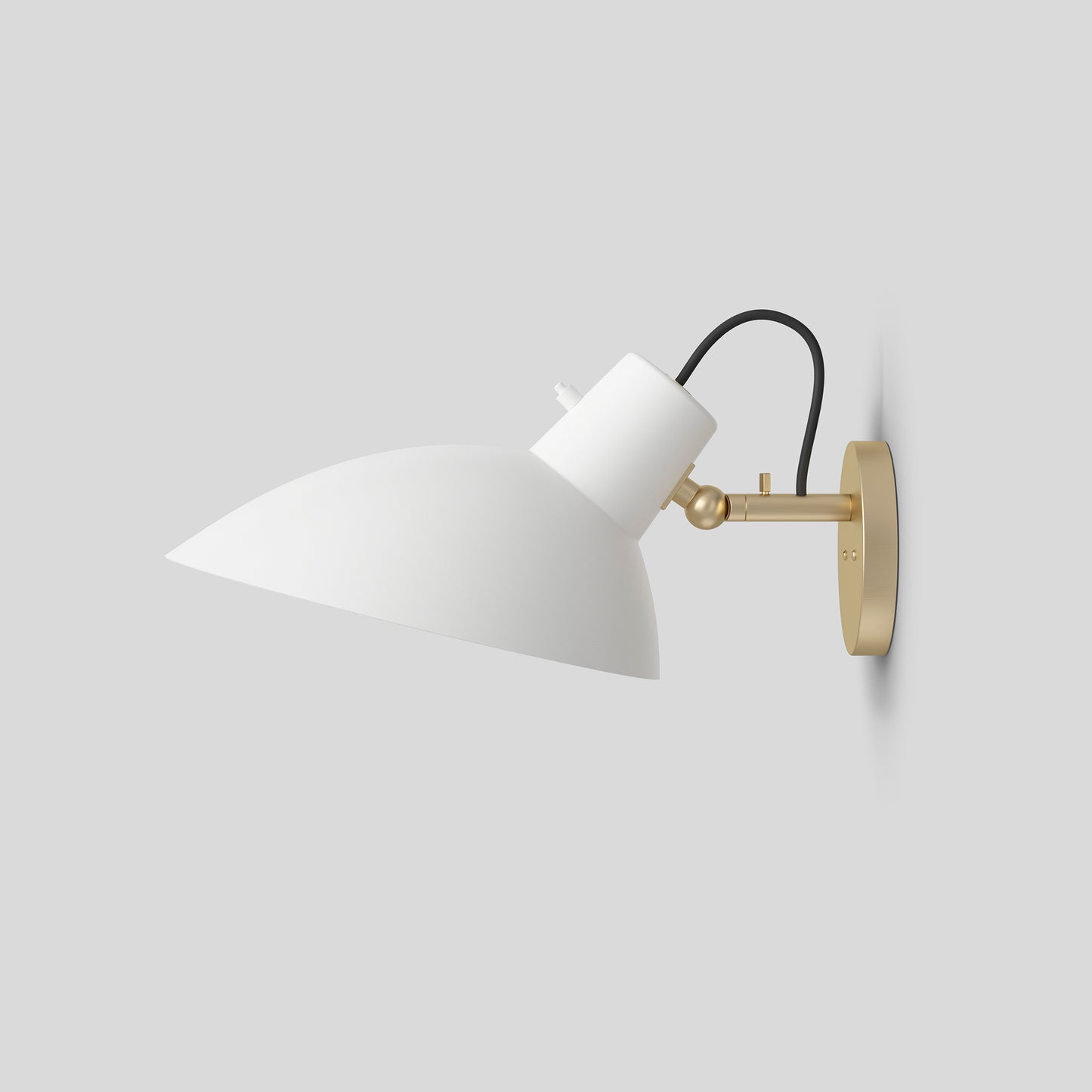 Wall Lamp VV Cinquanta by Astep #Brass Mount / White Reflector with Switch