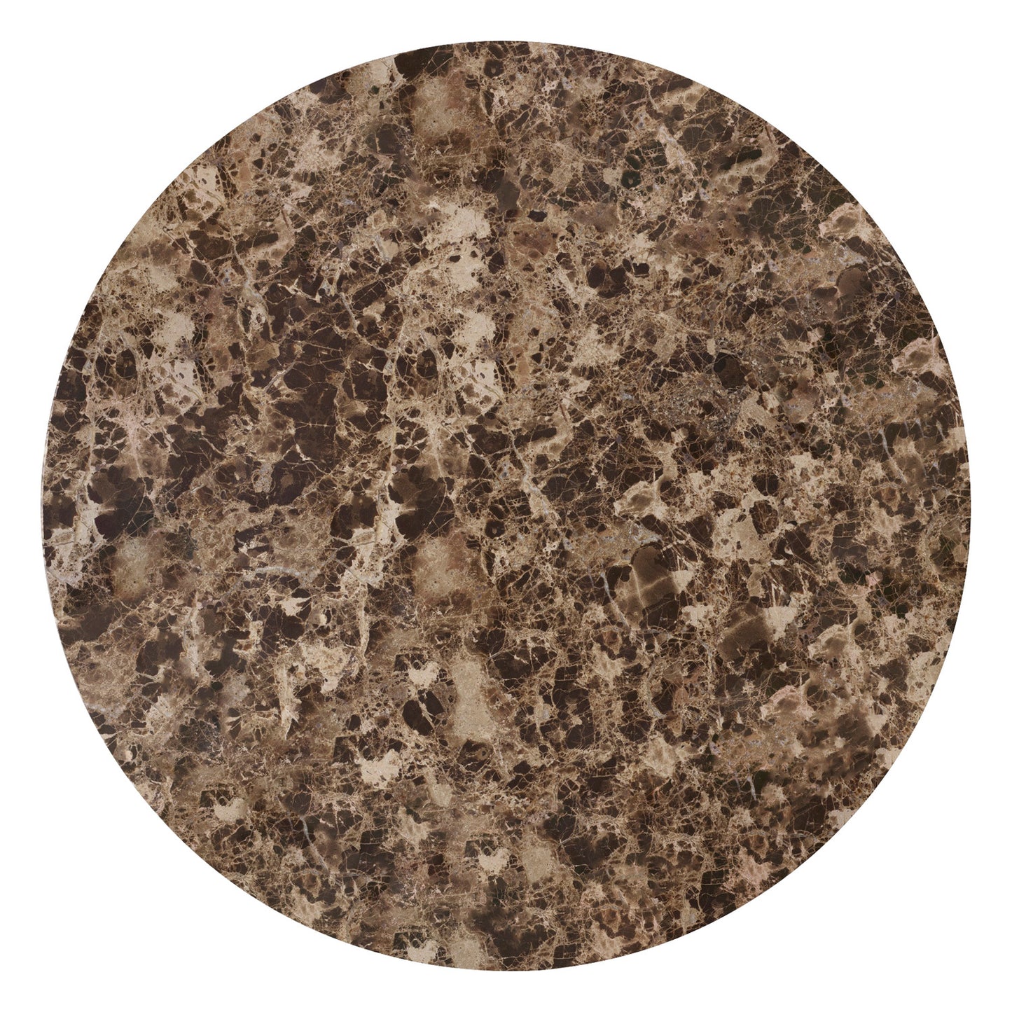 Androgyne marble table top, 65 cm, brown