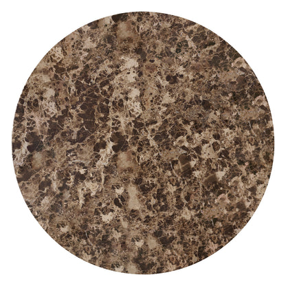 Androgyne marble table top, 65 cm, brown