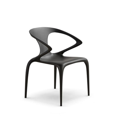 AVA Bridge Mat Dining Armchair by Roche Bobois #Laquer | Charbon
