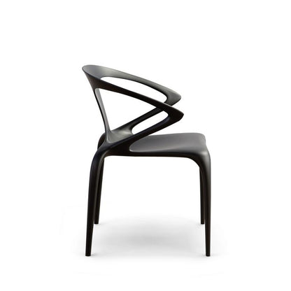 AVA Bridge Mat Dining Armchair by Roche Bobois #Laquer | Charbon
