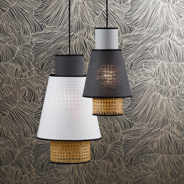 Pendant Lamp Singapour S by Market Set #White/Anthracite