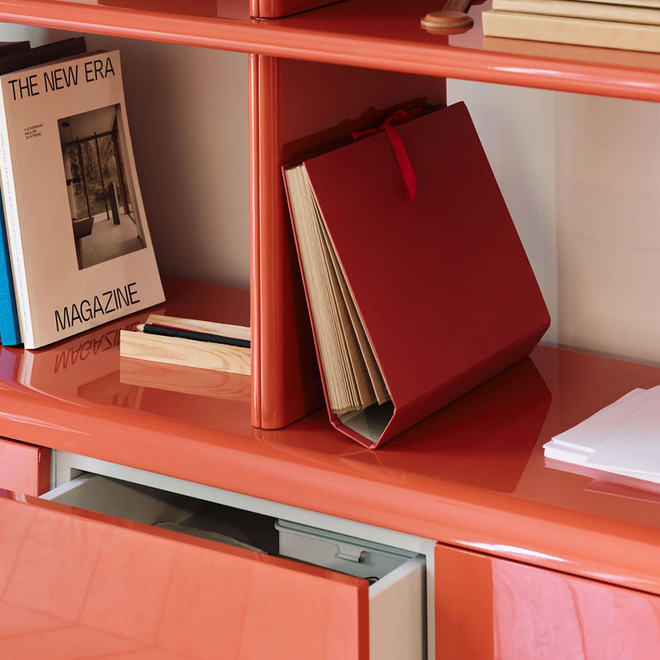 Freestanding Bookcase EXPLORER 234 XL by Bd Barcelona Design #Coral Red