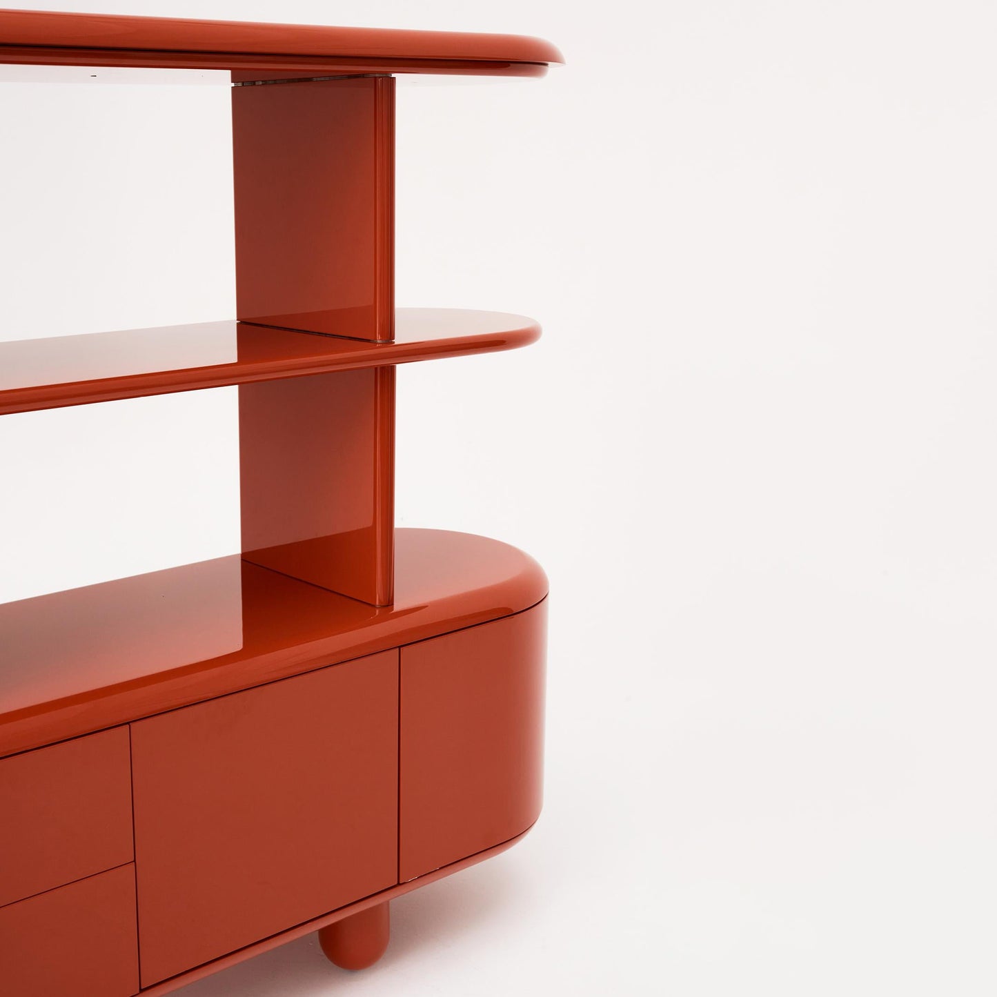 Freestanding Bookcase EXPLORER 234 XL by Bd Barcelona Design #Coral Red