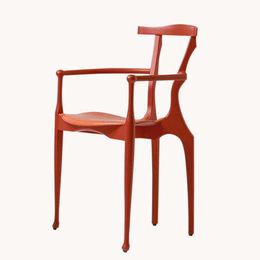 Stackable Ash Chair With Armrests Gaulino by Bd Barcelona Design #Coral Red