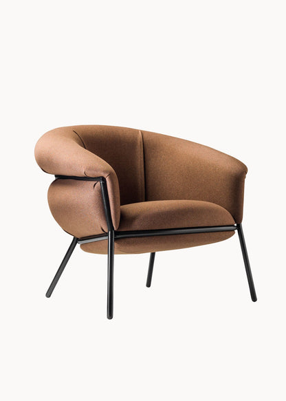 GRASSO - Upholstered armchair (Structure Color - Black RAL 9011)