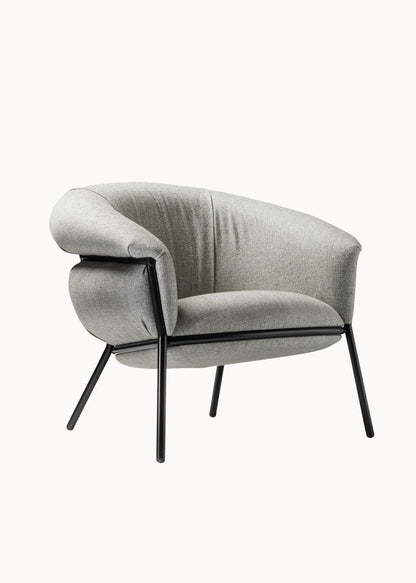 GRASSO - Upholstered armchair (Structure Color - Black RAL 9011)