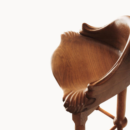 Solid Wood Stool Calvet by Bd Barcelona Design