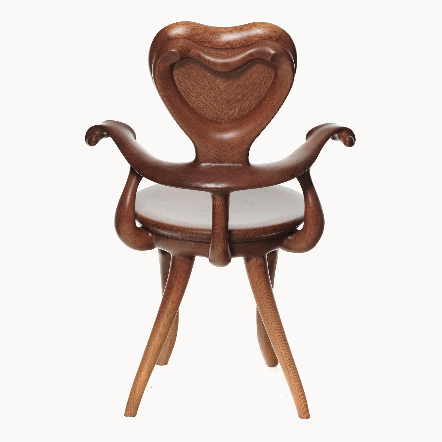Solid wood chair with armrests Calvet by Bd Barcelona Design