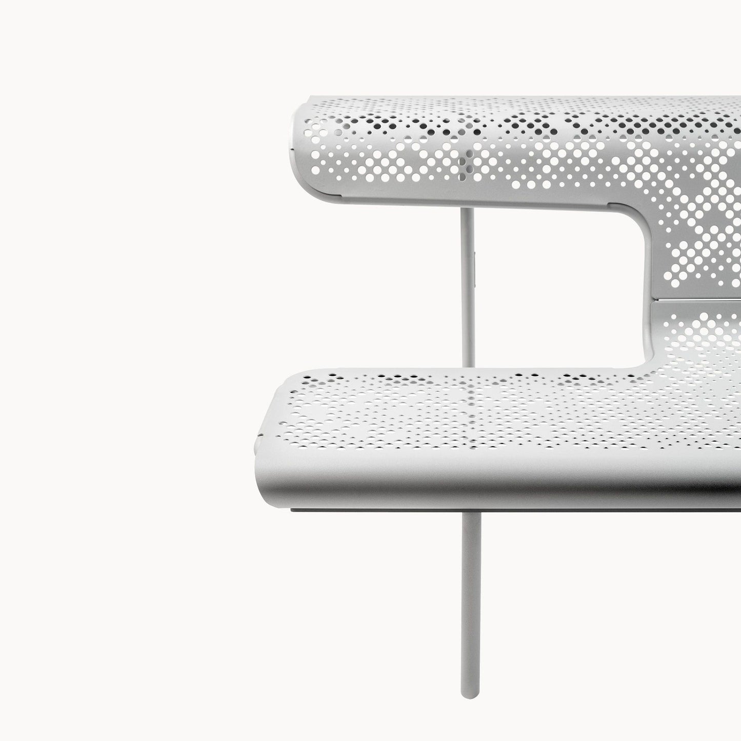 Steel Bench With Back El Poeta by Bd Barcelona Design #Silver