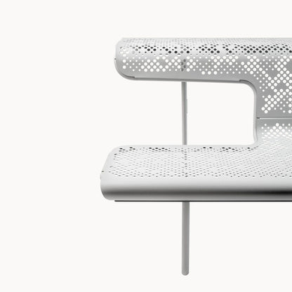 Steel Bench With Back El Poeta by Bd Barcelona Design #Silver