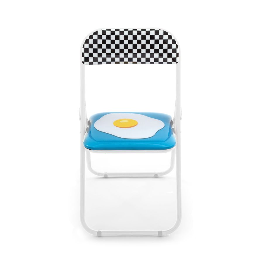 Metal Folding Chair Egg by Seletti