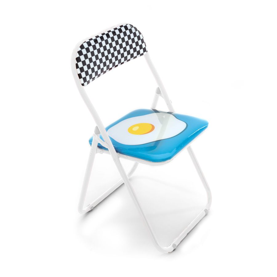 Metal Folding Chair Egg by Seletti