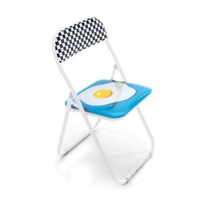 Metal Folding Chair Egg by Seletti