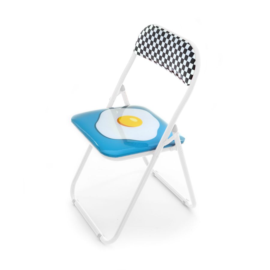 Metal Folding Chair Egg by Seletti