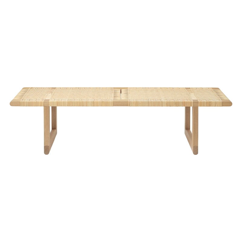 BM0488L Table Bench by Carl Hansen & Søn #long, oiled oak - rattan #