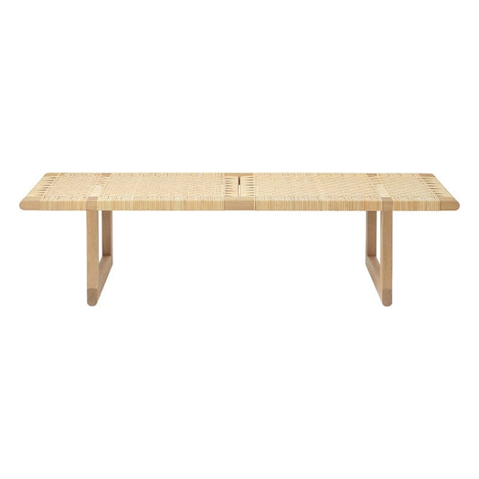 BM0488L Table Bench by Carl Hansen & Søn #long, oiled oak - rattan #