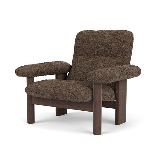 Brasilia Lounge Chair, Sheepskin by Audo Copenhagen #Sheepskin Root / Dark Stained Oak