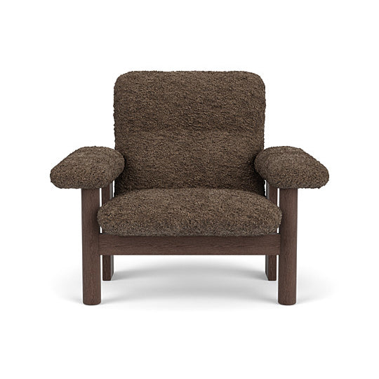 Brasilia Lounge Chair, Sheepskin by Audo Copenhagen #Sheepskin Root / Dark Stained Oak