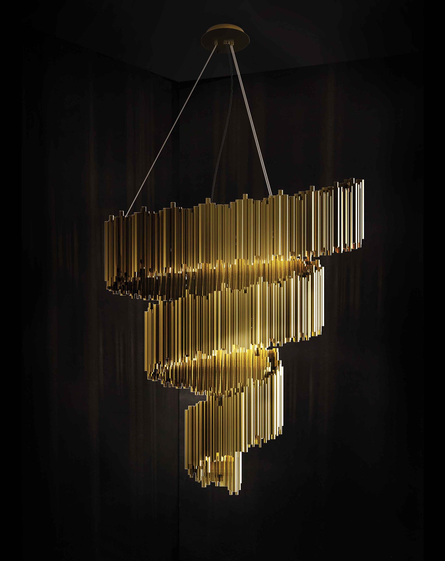 BRUBECK SPIRAL - Brass pendant lamp by Delightfull