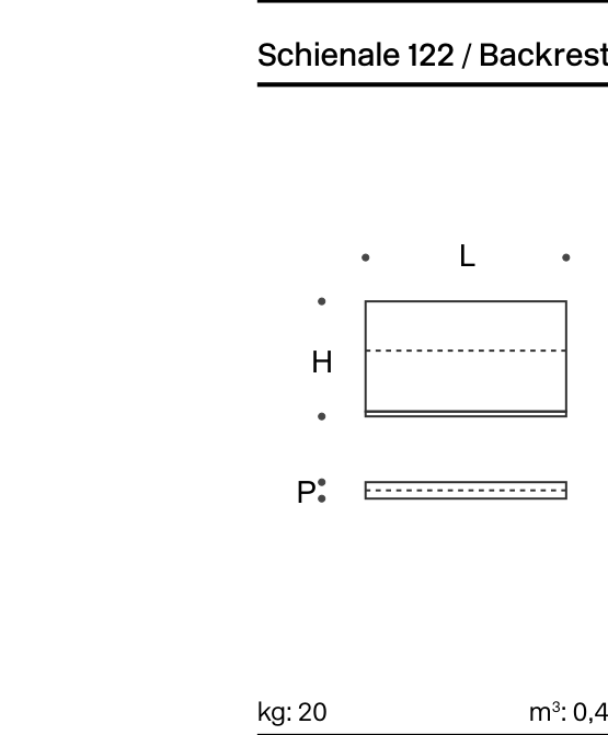 Pixel Backrest 122 - Cover Technical Drawing