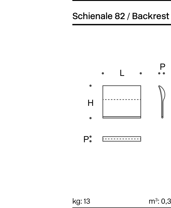 Pixel Backrest 82 - Cover Technical Drawing