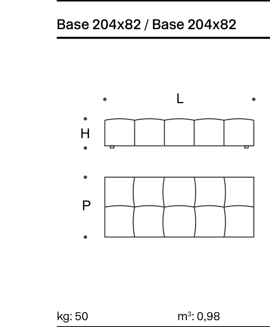 Pixel Base 204x82 - Cover Technical Drawing