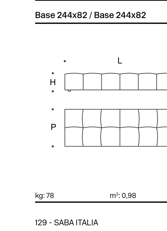 Pixel Base 244x82 - Cover Technical Drawing