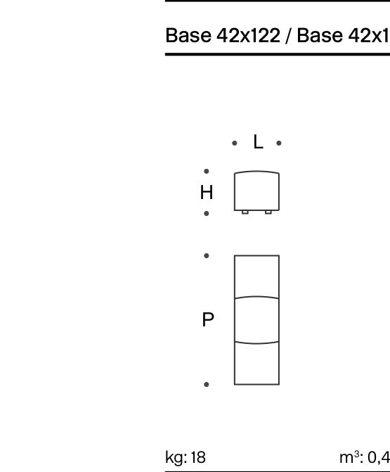 Pixel Base 42x122 - Cover Technical Drawing
