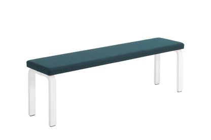 Aalto bench 168B Upholstered - white lacquered / Fabric