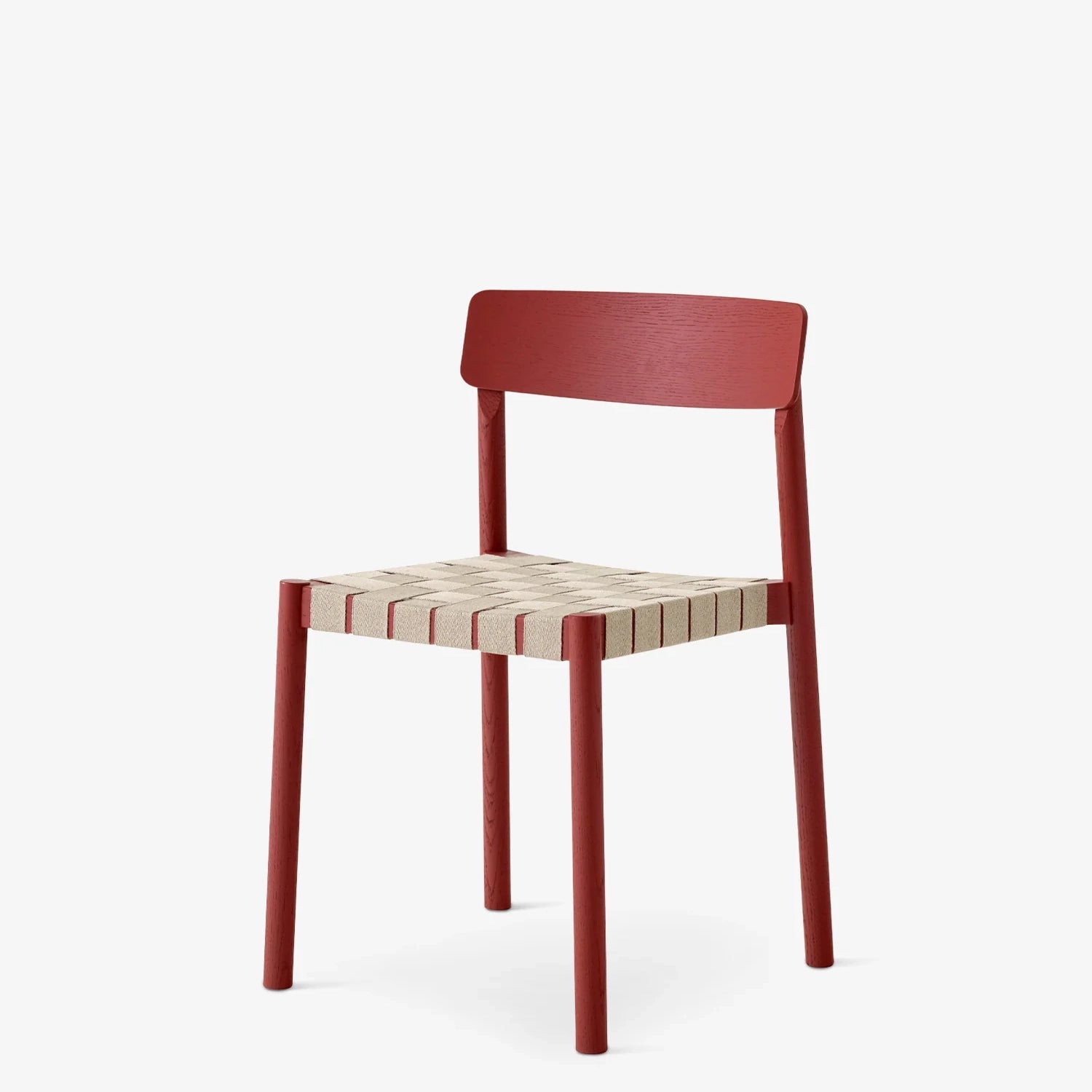 Betty Stackable Chair Tk1 by &Tradition #Lacquered maroon ash/Natural