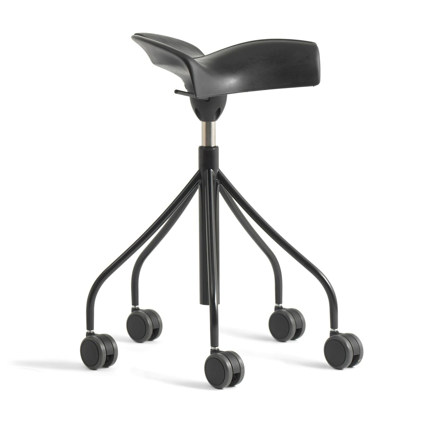Trestle-Based Office Stool With Castors Binaria by Bd Barcelona Design #Black