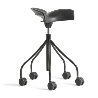 Trestle-Based Office Stool With Castors Binaria by Bd Barcelona Design #Black