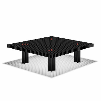Kyoto - Square Solid Wood Coffee Table by Poltrona Frau #BLACK LAQUARED BEECH WOOD
