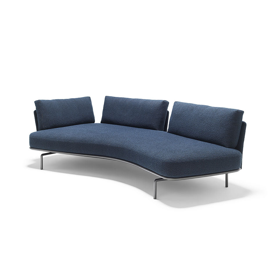 Panoramic - Curved Fabric Sofa by Knoll