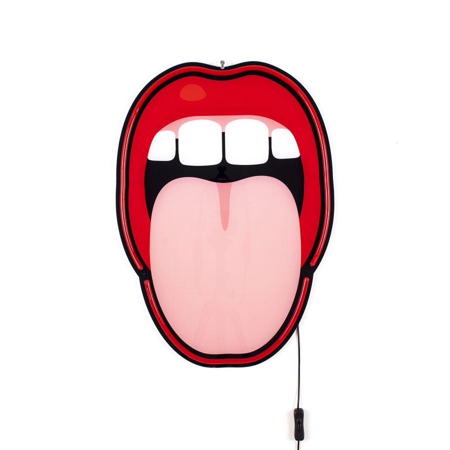 Acrylic LED Wall Lamp Tongue by Seletti