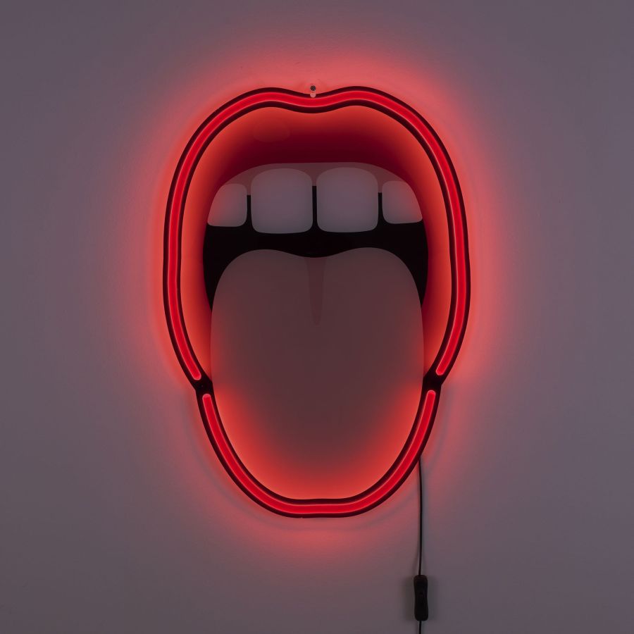 Acrylic LED Wall Lamp Tongue by Seletti