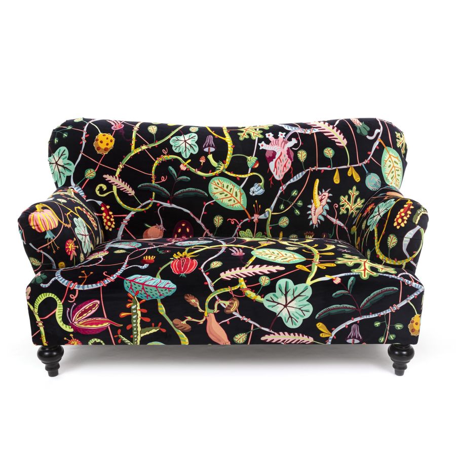 Fully Upholstered Sofa Botanical Diva by Seletti #Black