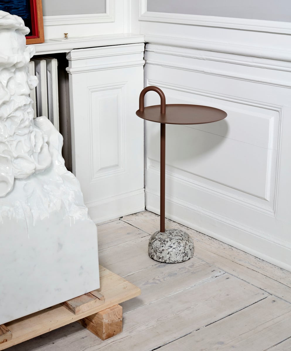 Bowler side table, pale brown