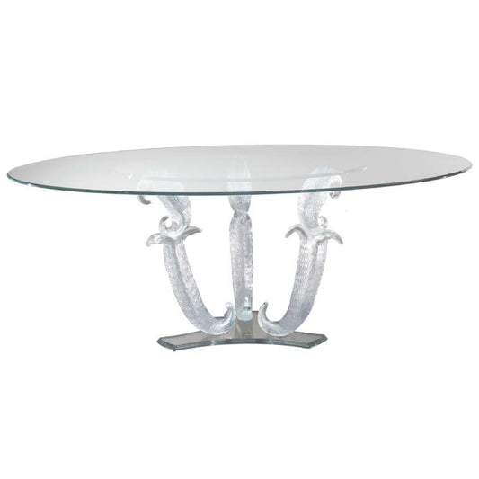 CASANOVA 72 - Round glass dining table with Lazy Susan (Request Info)