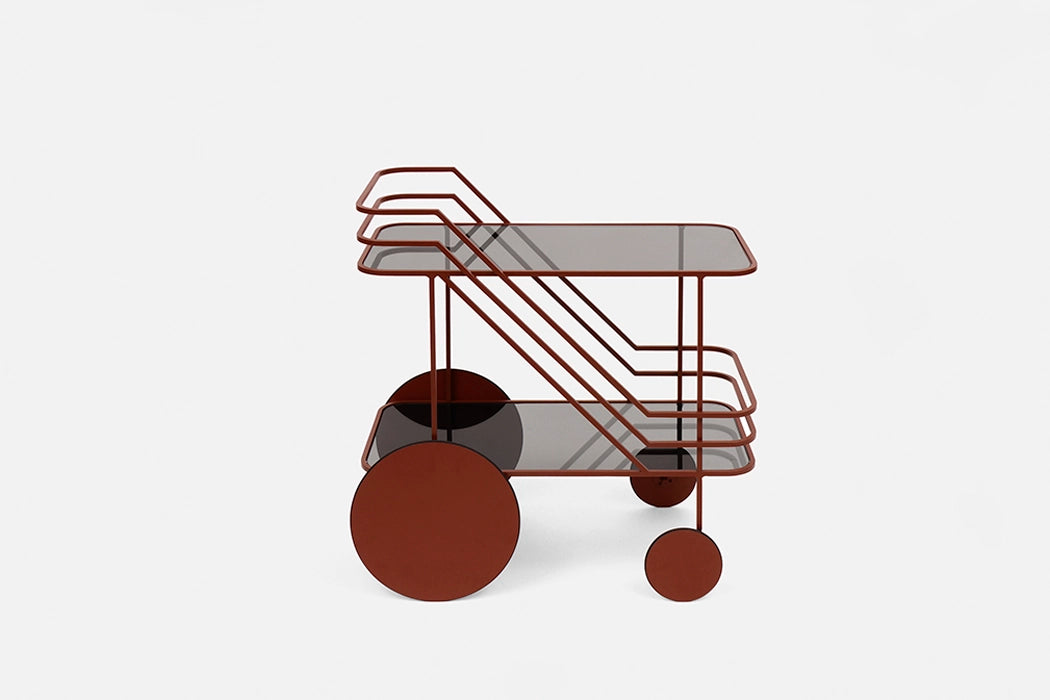 COME AS YOU ARE - Glass and steel food trolley